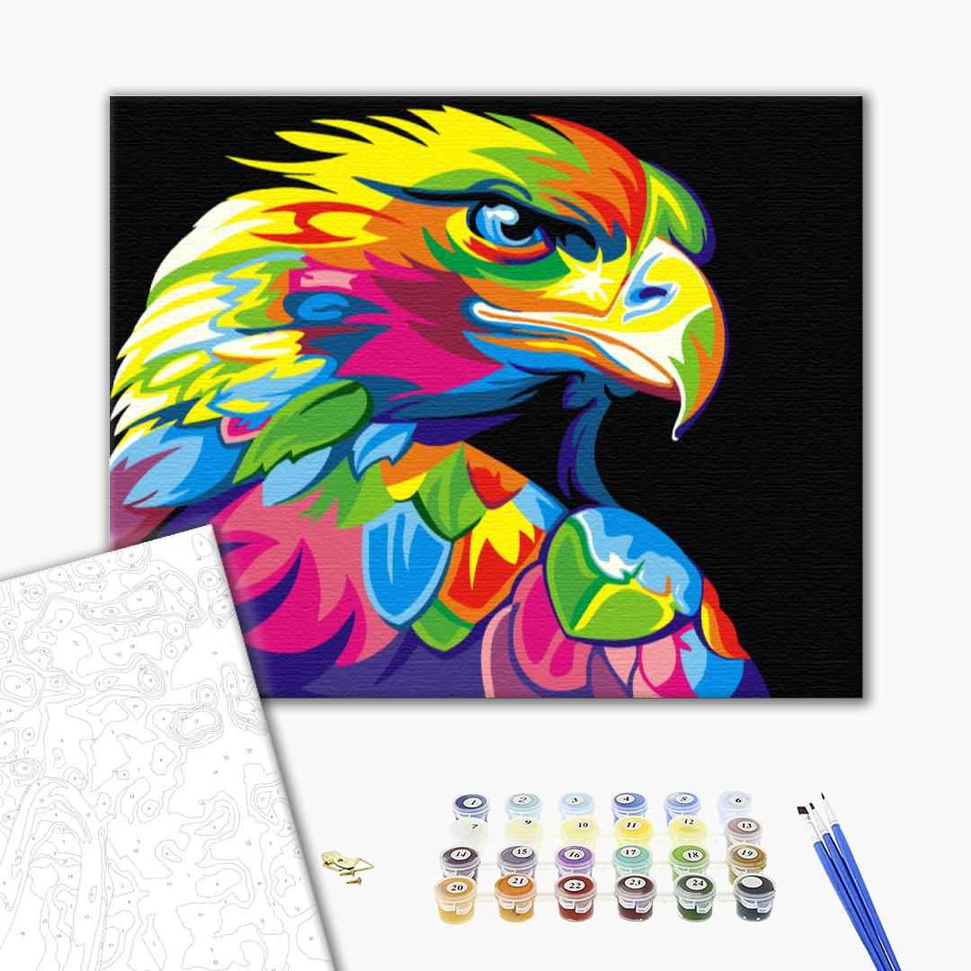 Painting by numbers Rainbow eagle (BS5329)