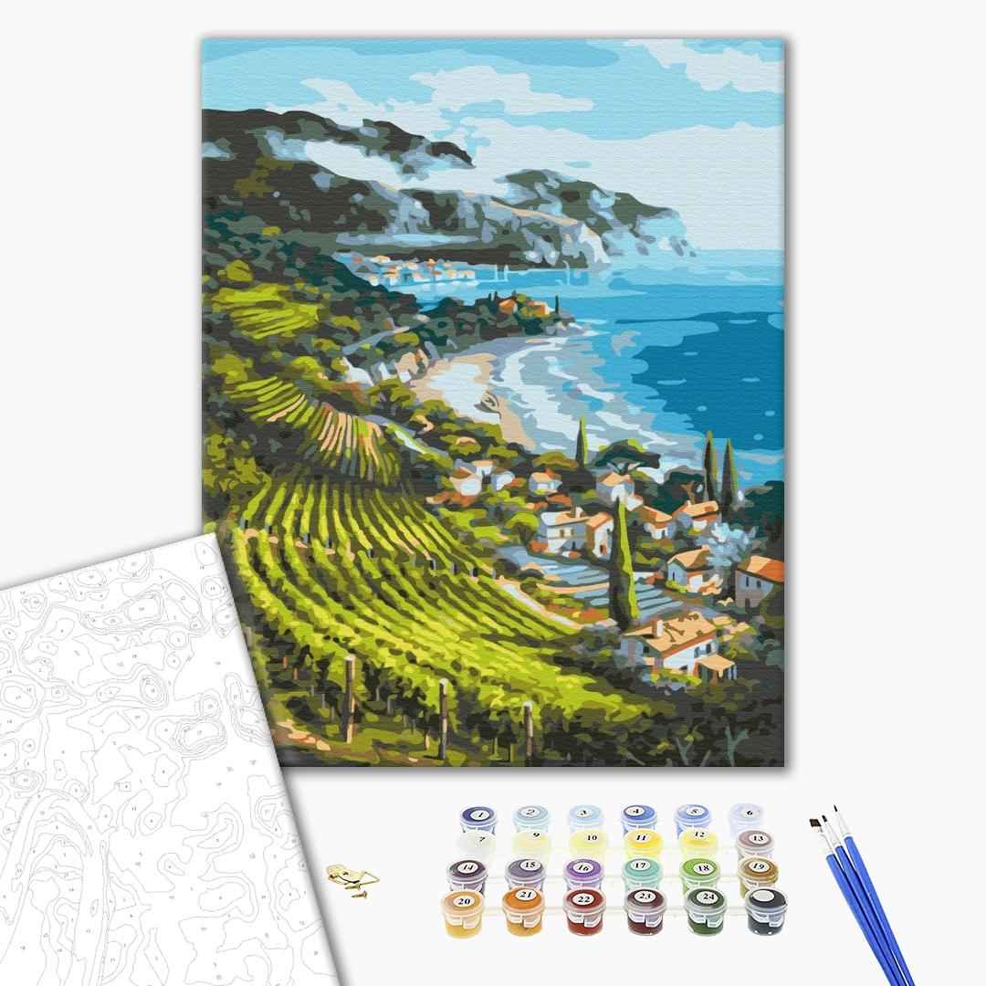 Painting by numbers Seaside settlement (BS4960)