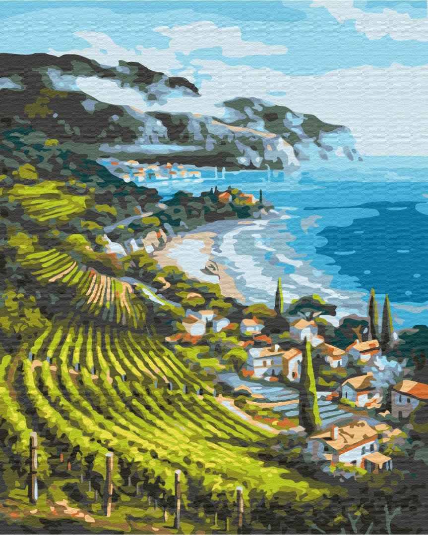 Painting by numbers Seaside settlement (BS4960)