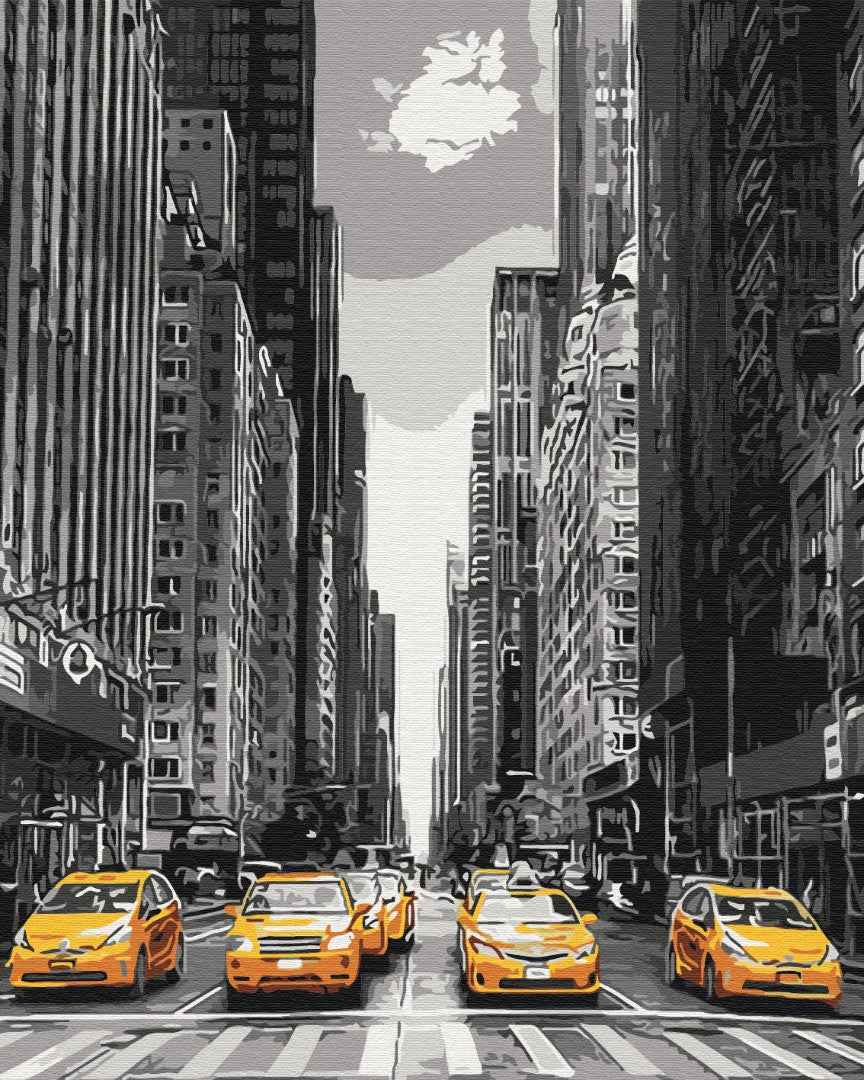 Painting by numbers New York taxi (BS9386)