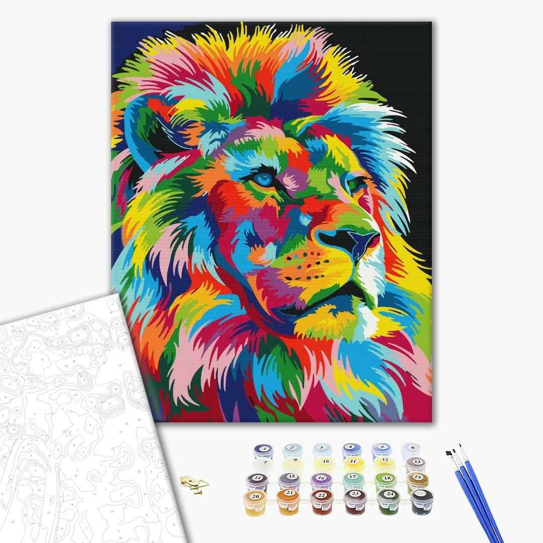 Painting by numbers Rainbow king of animals (BS9053)