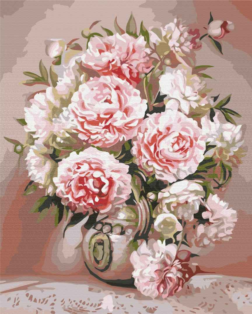 Painting by numbers Vase with peonies (BS51372)