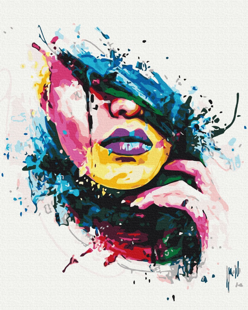 Painting by numbers Colorful girl (BS51376)
