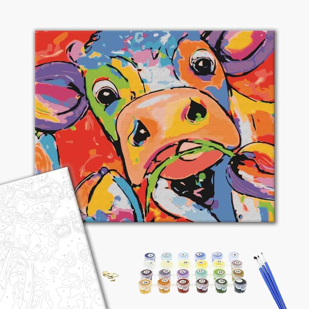Painting by numbers Bright cow (BS51382)