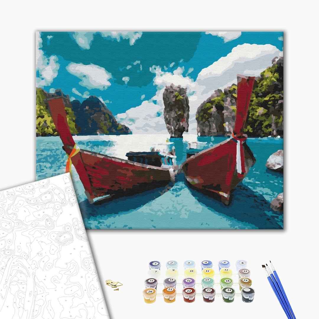 Painting by numbers Boats in the lagoon (BS51390)