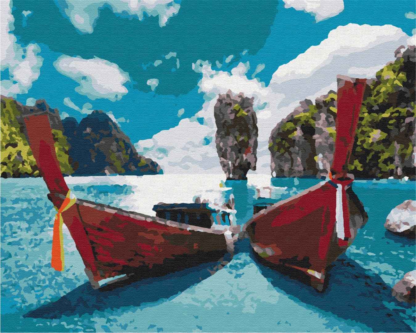 Painting by numbers Boats in the lagoon (BS51390)