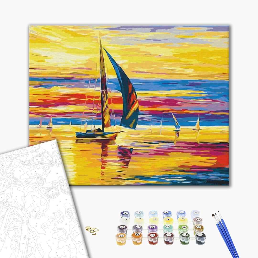Painting by numbers Sunrise afloat (BS51393)