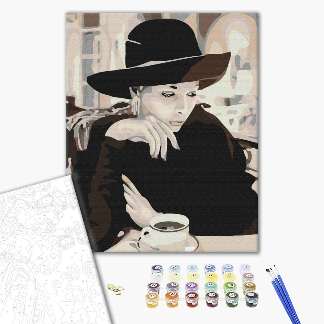 Painting by numbers Lady with coffee (BS51401)