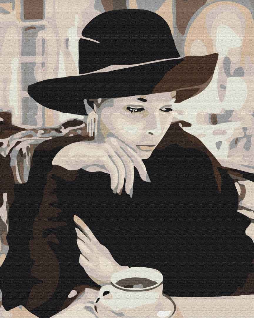 Painting by numbers Lady with coffee (BS51401)