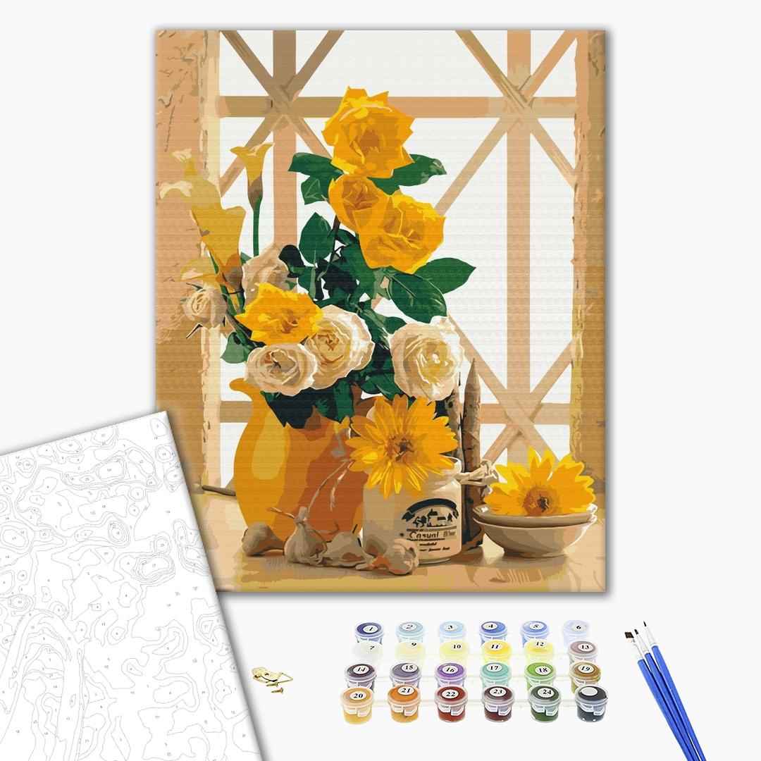 Painting by numbers Yellow still life (BS51402)