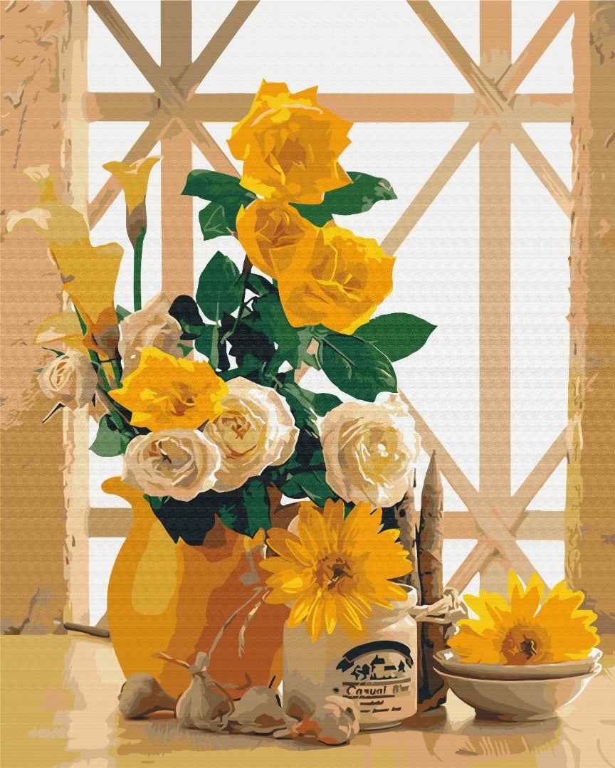 Painting by numbers Yellow still life (BS51402)