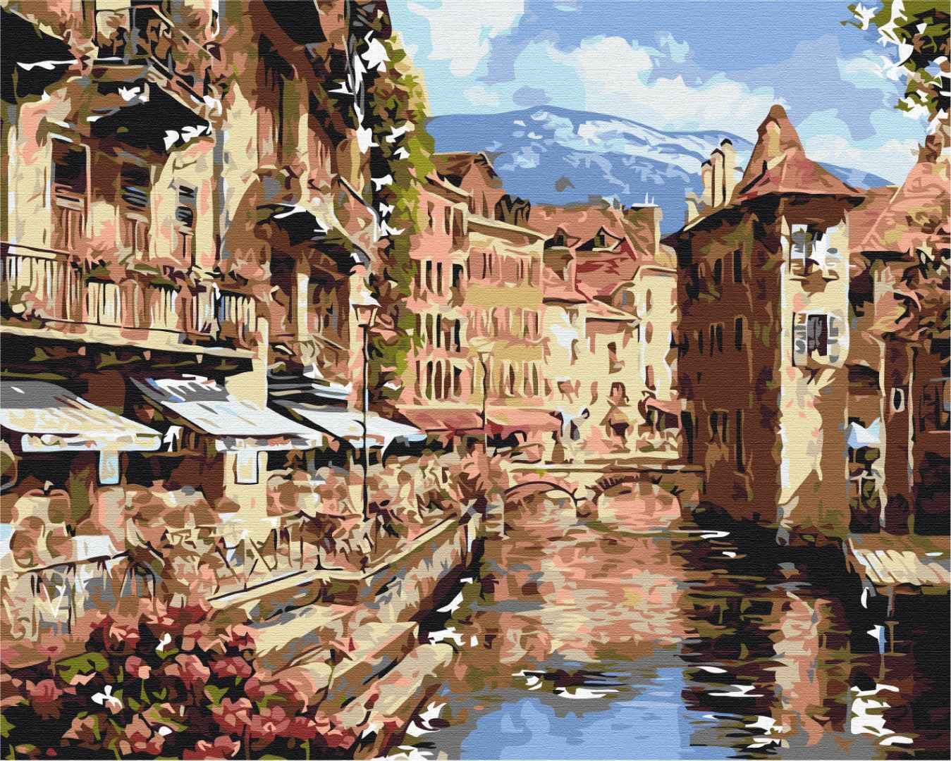 Painting by numbers Austrian town (BS51404)