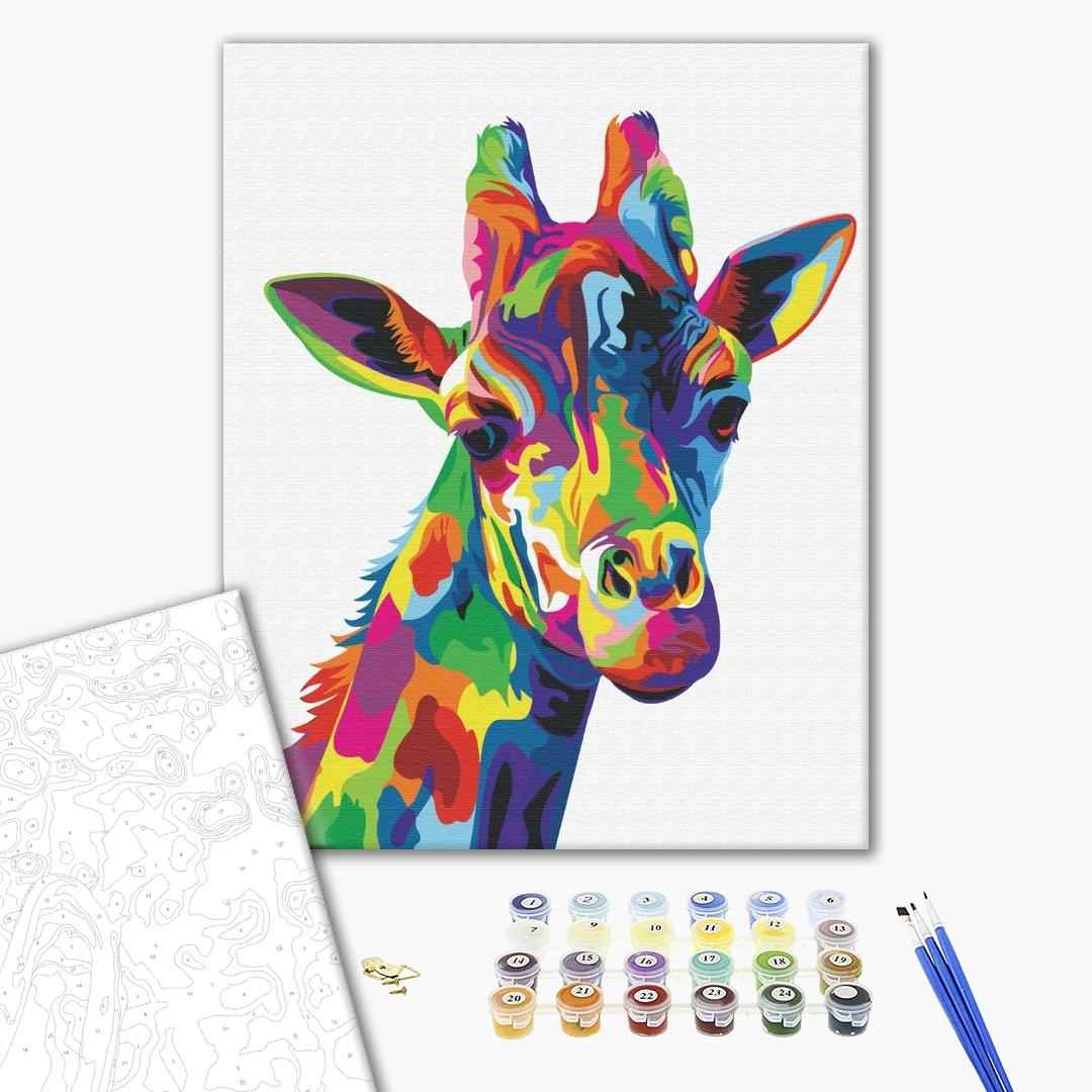 Painting by numbers Rainbow giraffe (BS26194)