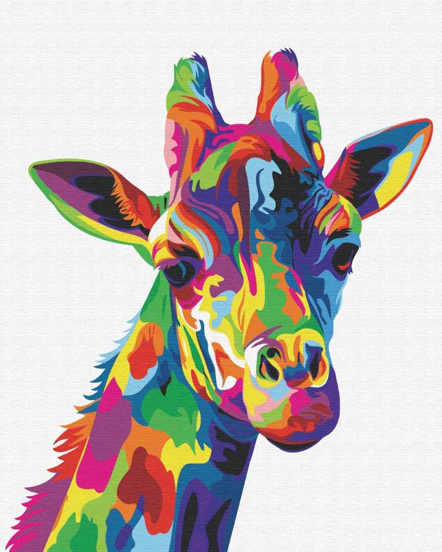 Painting by numbers Rainbow giraffe (BS26194)
