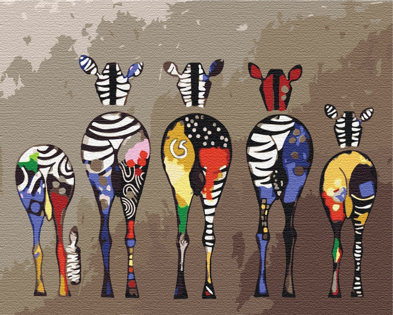 Painting by numbers In a colored stripe (BS51421)