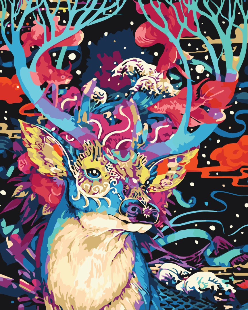 Painting by numbers Fantastic deer (BS9376)