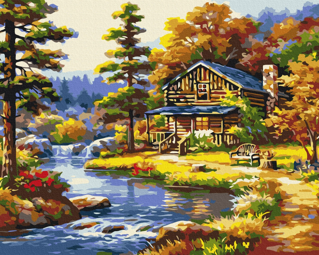 Painting by numbers House by the lake (BS51963)
