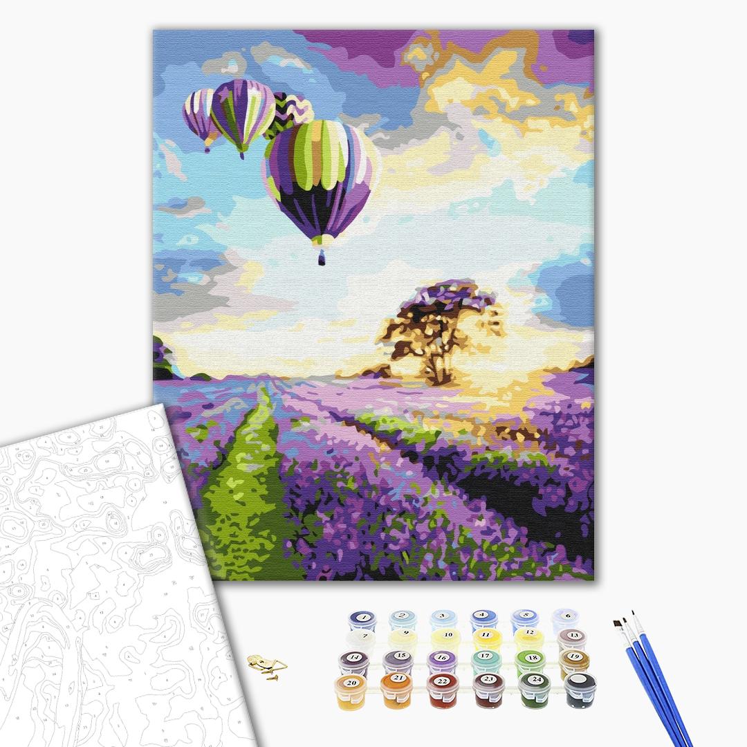 Painting by numbers Flying over the lavender field (BS8297)