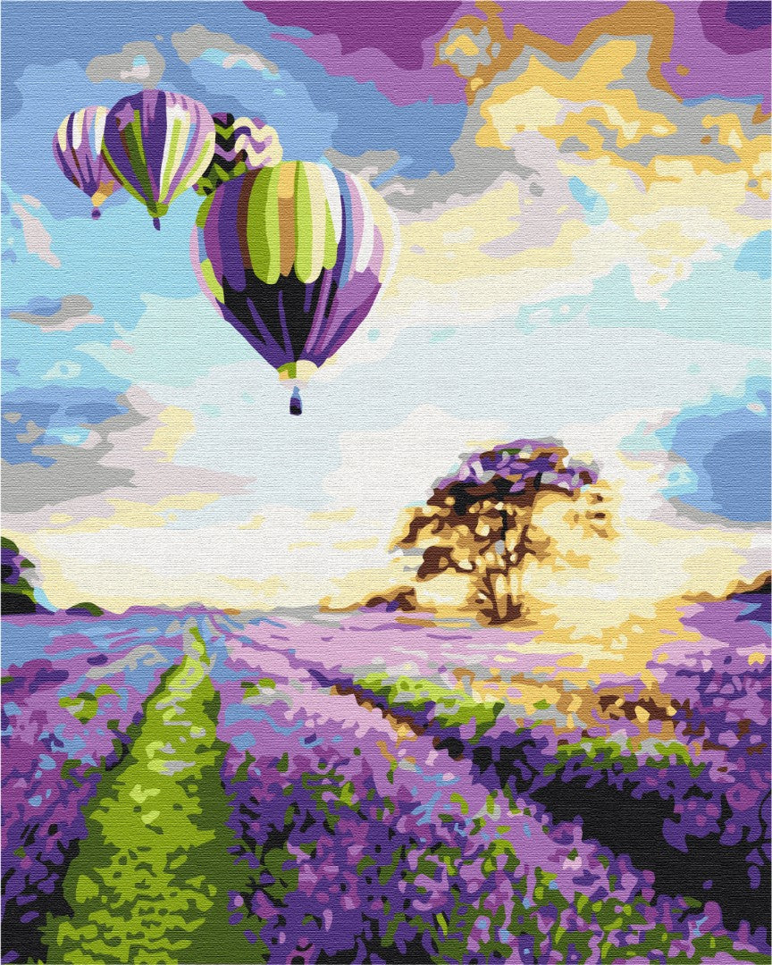 Painting by numbers Flying over the lavender field (BS8297)