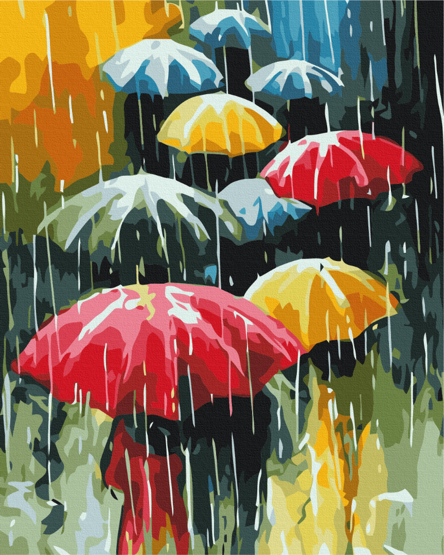 Painting by numbers Colored rain (BS52166)