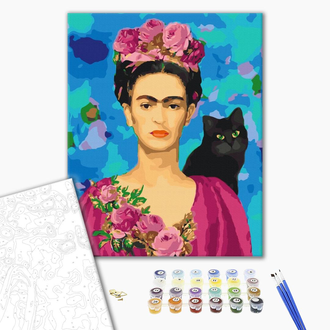 Painting by numbers Frida with a cat (BS41093)
