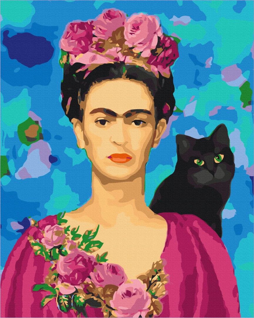 Painting by numbers Frida with a cat (BS41093)