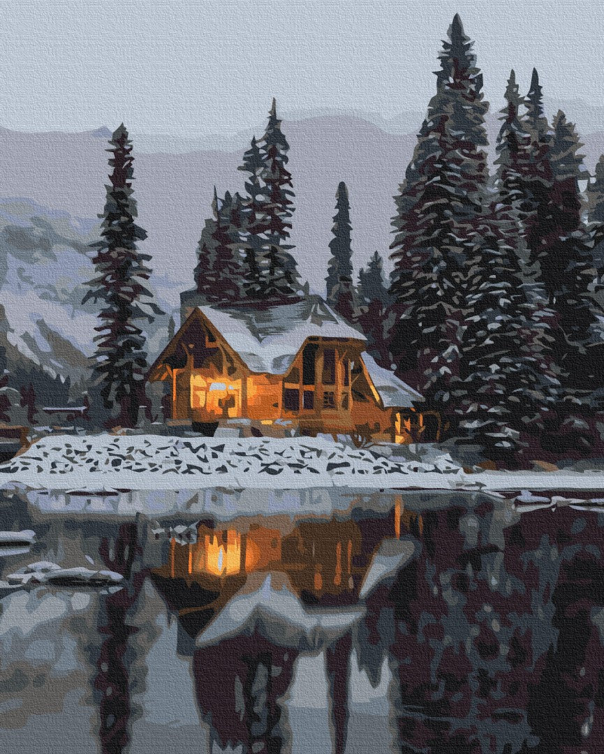 Painting by numbers Snowy night (BS52498)