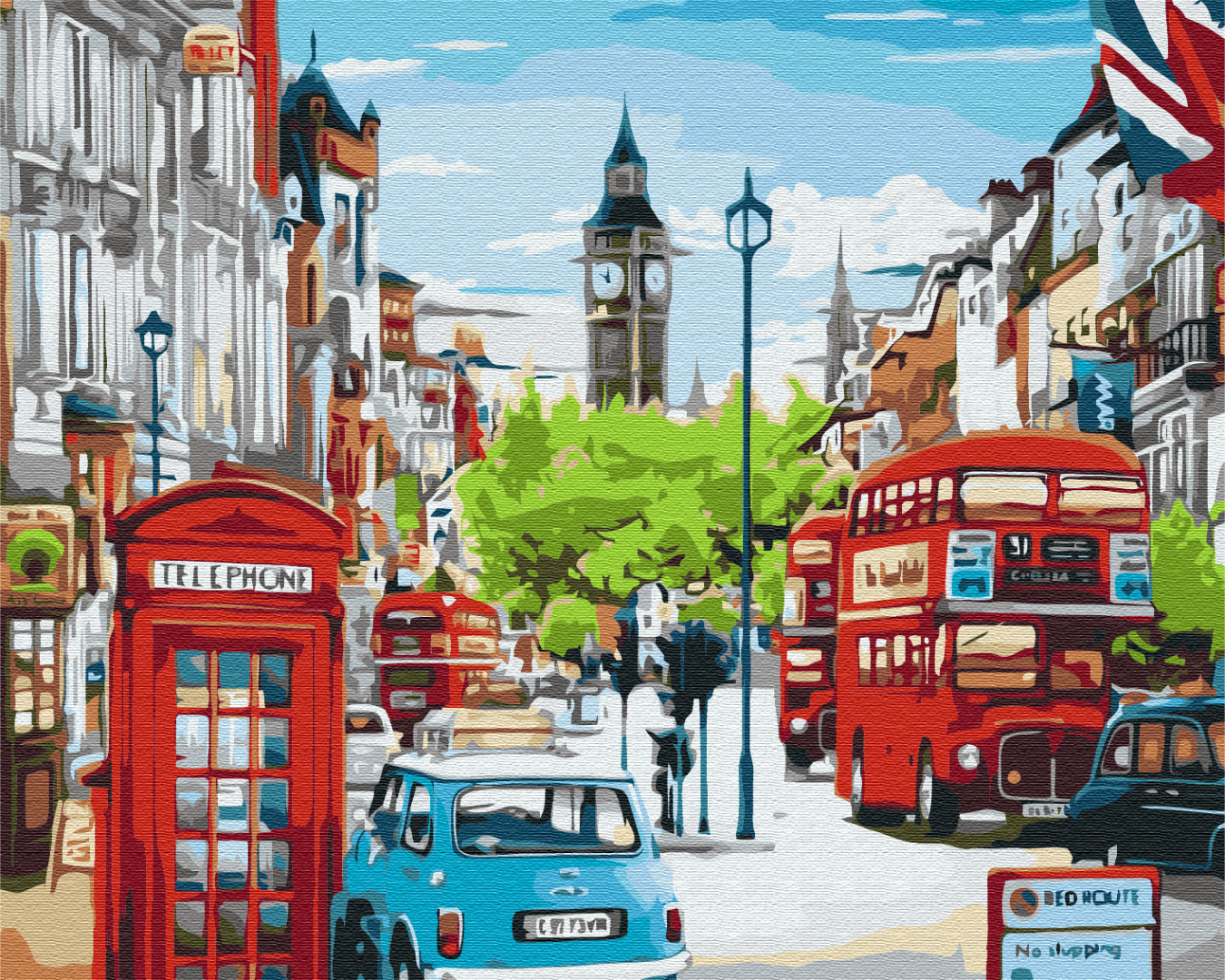 Painting by numbers Rush hour in London (BS33932)