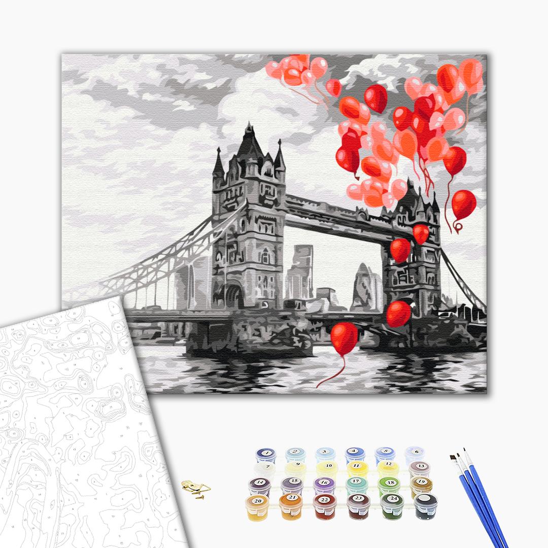 Painting by numbers Balloons over Tower Bridge (BS51704)