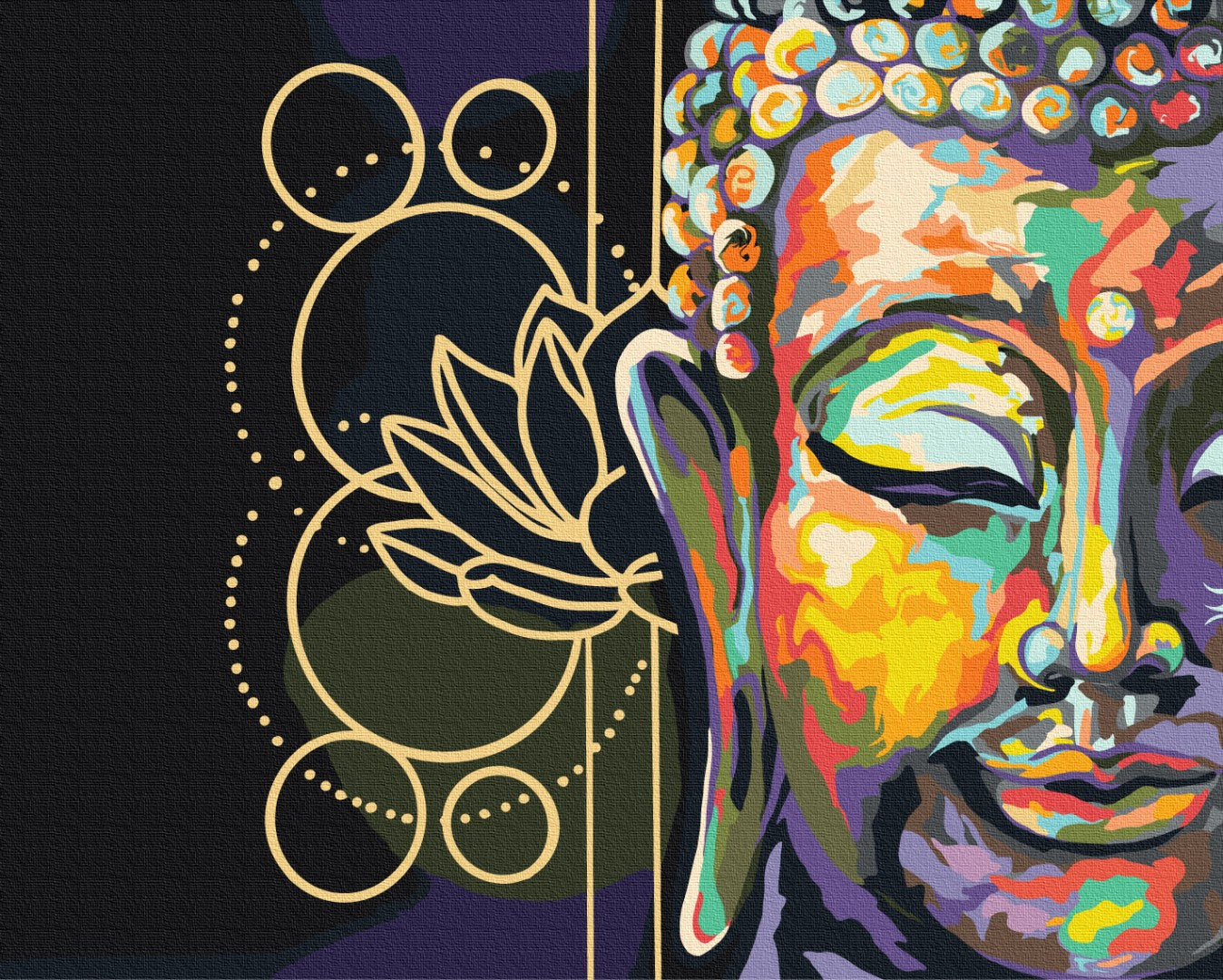 Painting by numbers Buddha symbolism (BS52648)