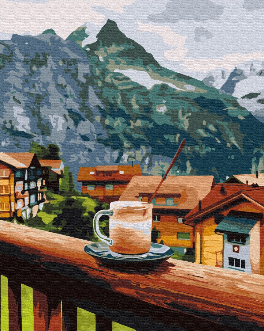 Painting by numbers Mountain-flavored cappuccino (BS52596)
