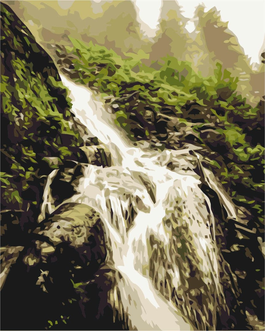 Painting by numbers The noise of the waterfall (BS52579)