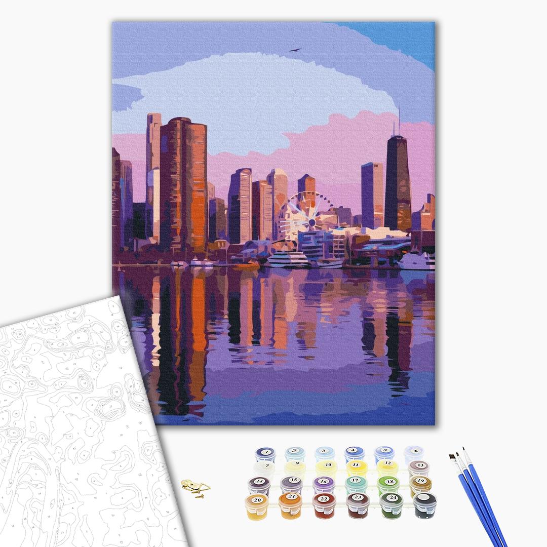 Painting by numbers Metropolis at dawn (BS52521)