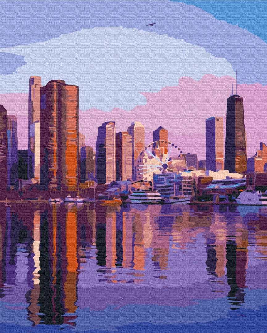 Painting by numbers Metropolis at dawn (BS52521)
