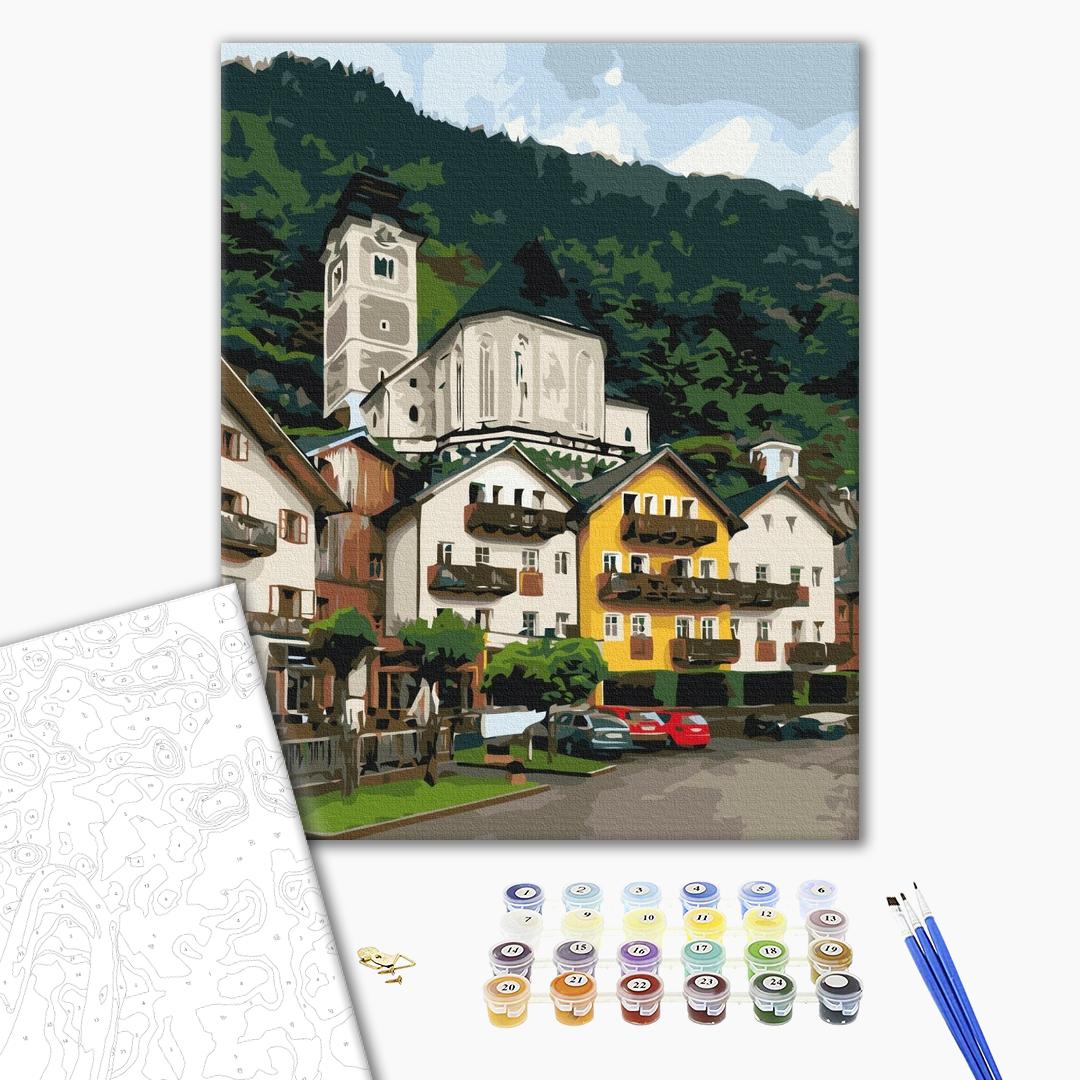 Painting by numbers Mountain town (BS52519)