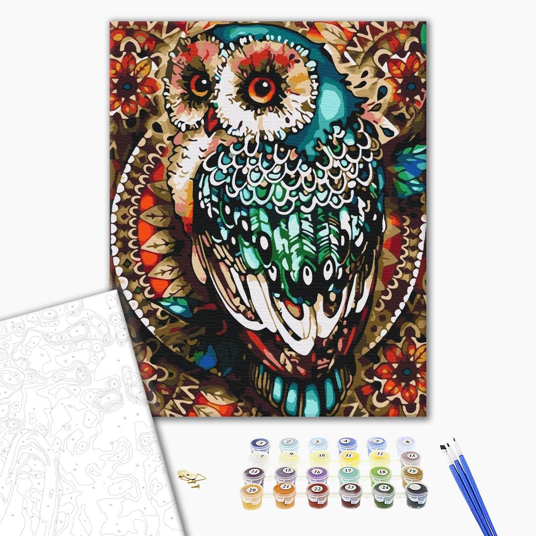 Painting by numbers Owl in color mosaic (BS52660)
