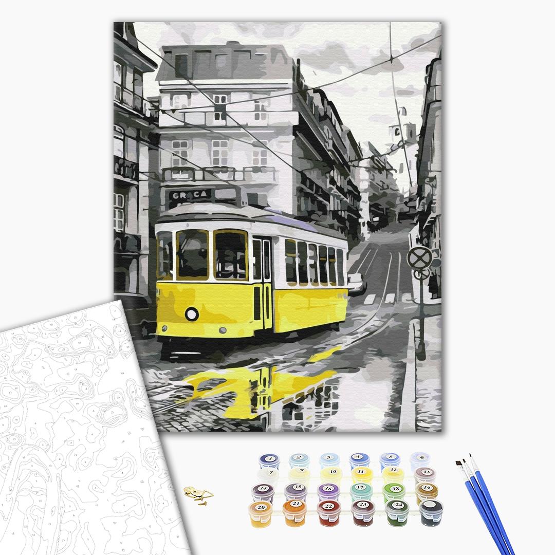 Painting by numbers Yellow tram (BS52687)