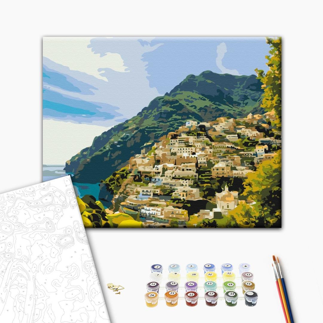 Painting by numbers Village in greenery (BS52715)