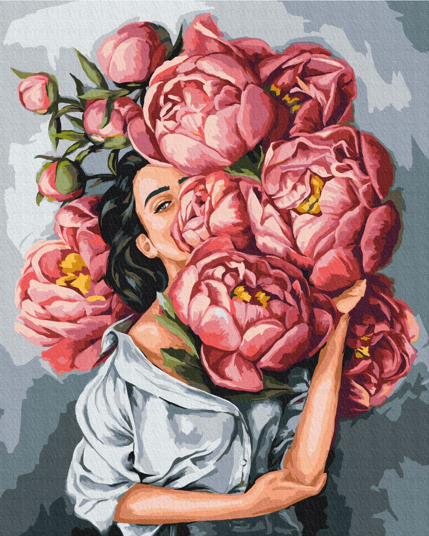 Painting by numbers In a cloud of peonies©Mykhailyshyna Daria (BS53067)