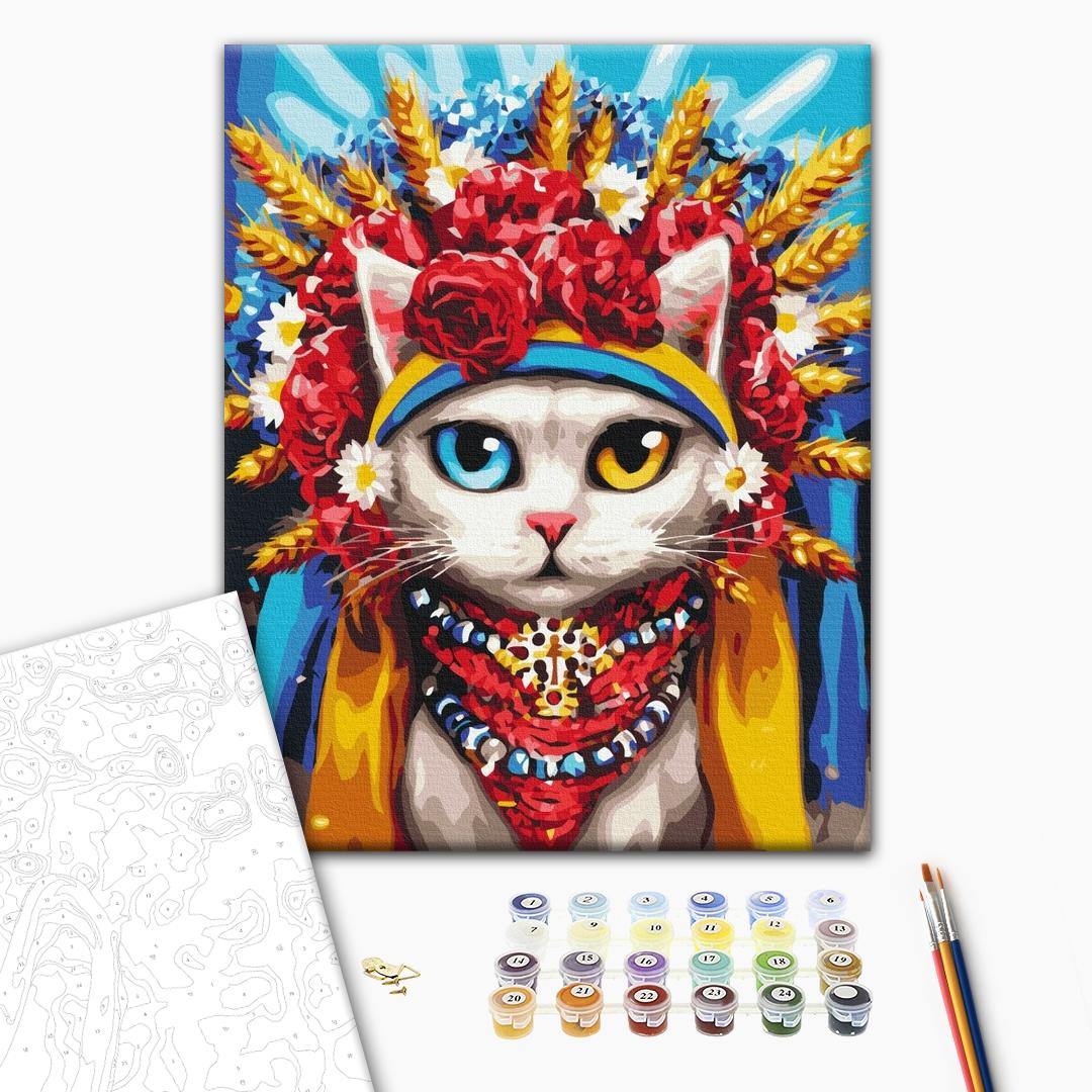 Painting by numbers Ukrainian kitty ©Marianna Pashchuk (BS53126)