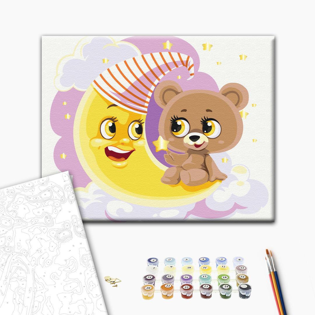 Painting by numbers Sleepy teddy bear (KBS0088)
