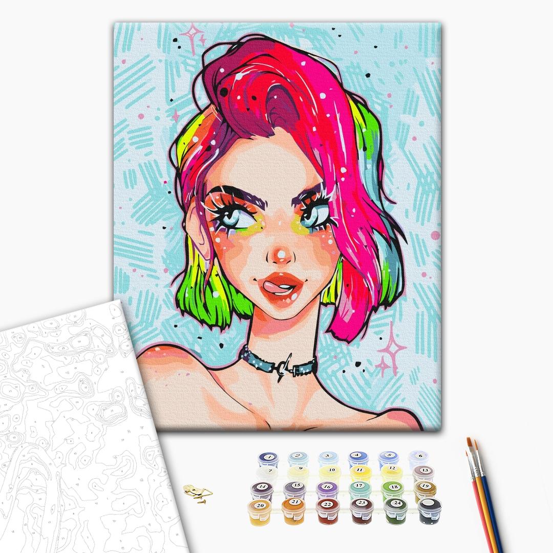Painting by numbers Lady grunge @nila_art_art (BS53389)