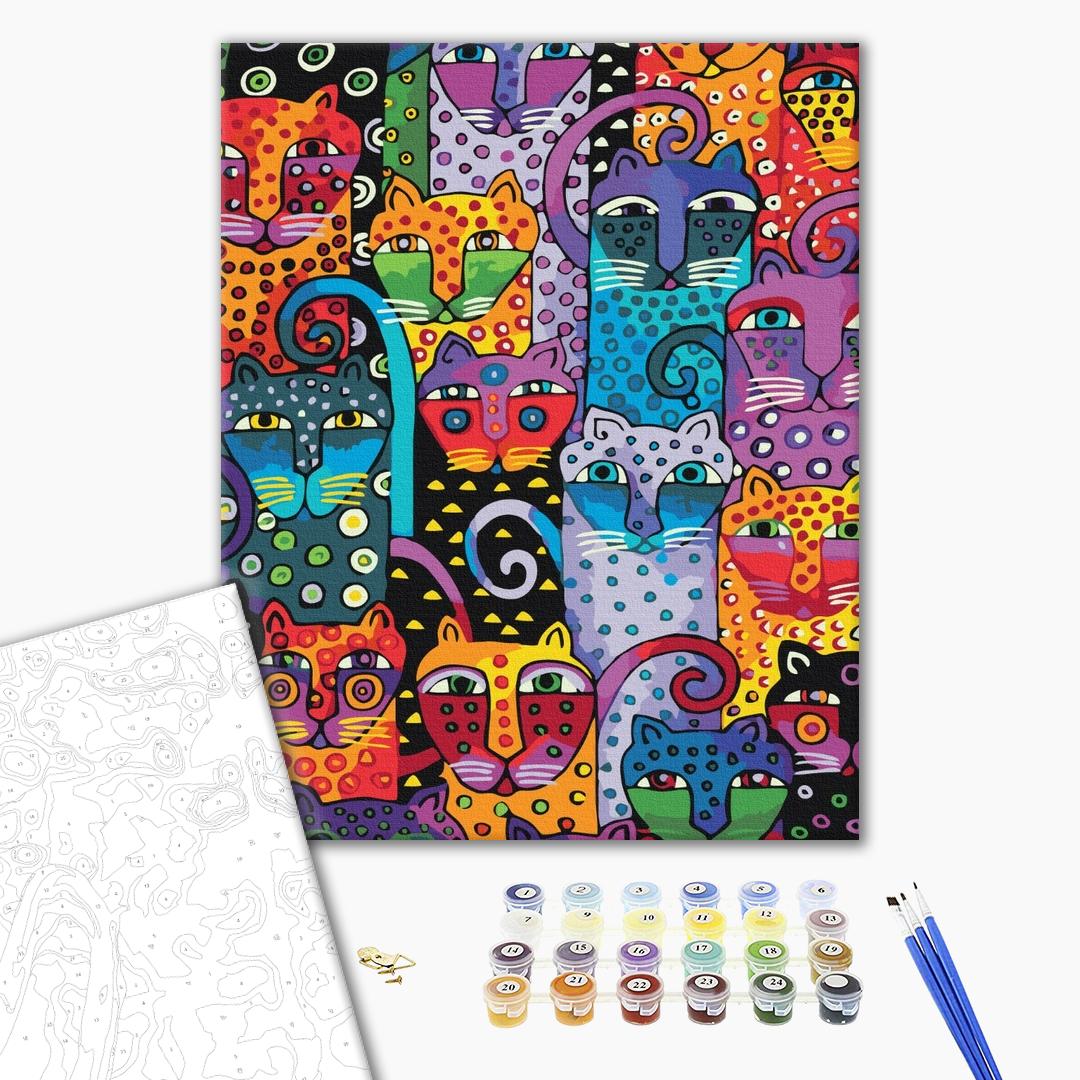 Painting by numbers Colored cats (BS9372)