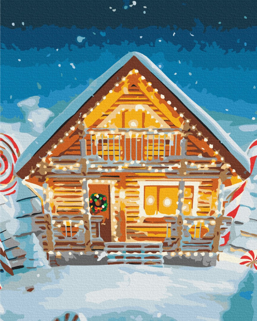 Painting by numbers Fabulous new year's house (BS52782)