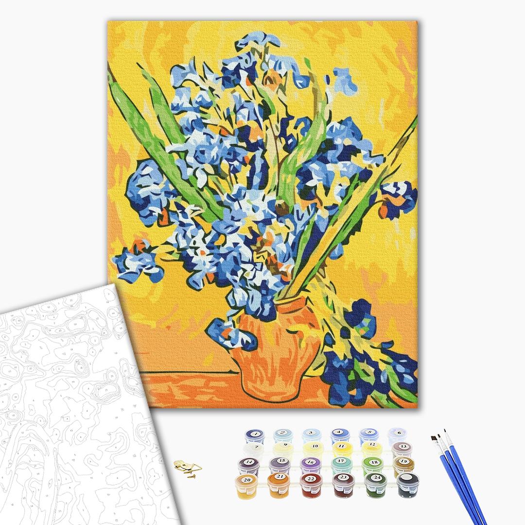 Painting by numbers Irises in a vase. Vincent van Gogh (BS52876)