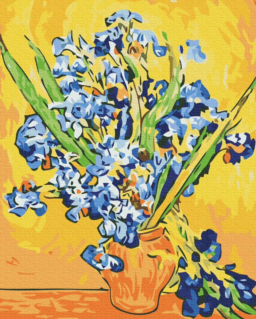 Painting by numbers Irises in a vase. Vincent van Gogh (BS52876)