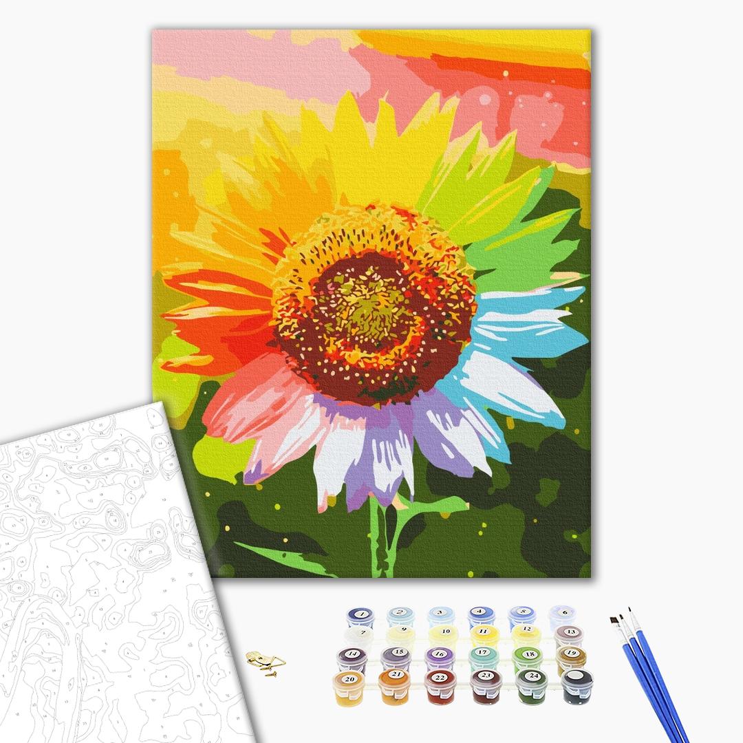 Painting by numbers Rainbow sunflower (BS225)