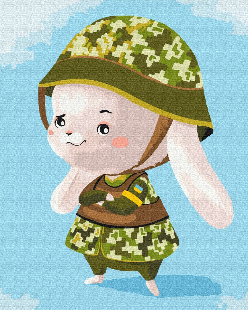 Painting by numbers Bunny from the Armed Forces ©Kateryna Valeriyva (BS53157)