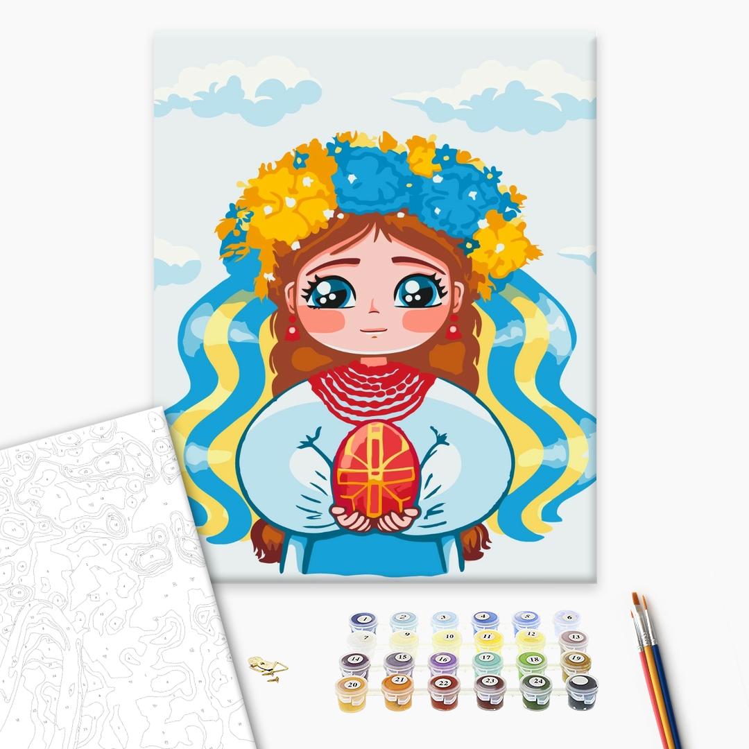 Painting by numbers Little Ukrainian girl ©Olga Boroday (BS53155)