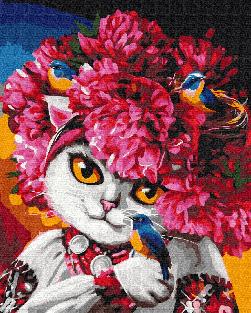Painting by numbers Blooming kitty ©marysha_art (BS53223)